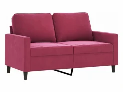 Outlet vidaxl Juego de sofás con cojines 3 piezas terciopelo tinto Rojo