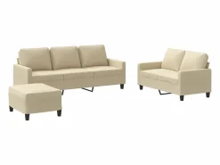 Sale Juego de sofás con cojines 3 piezas tela Conjunto Sofá Y Sillón