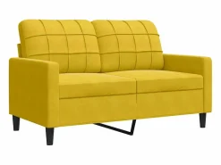 Hot vidaxl Juego de sofás con cojines 4 piezas terciopelo Amarillo