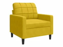 Hot vidaxl Juego de sofás con cojines 4 piezas terciopelo Amarillo