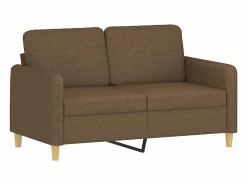 Discount Clicnbuy Juego de sofás con cojines 2 piezas tela marrón Marru00f3n