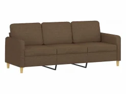 Discount Clicnbuy Juego de sofás con cojines 2 piezas tela marrón Marru00f3n