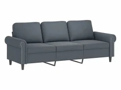 Discount Juego de sofás con cojines 3 piezas terciopelo oscuro Conjunto Sofá Y Sillón