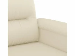 Hot Clicnbuy Juego de sofás con cojines 3 piezas cuero sintético color Crema