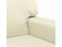vidaxl Juego de sofás con cojines 3 piezas cuero sintético color