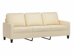 Clearance Clicnbuy Juego de sofás con cojines 4 piezas tela Crema