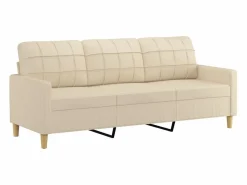 Clearance Clicnbuy Juego de sofás con cojines 2 piezas tela Crema