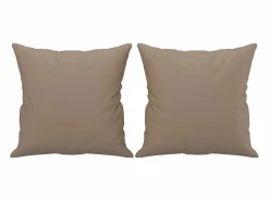 Clicnbuy Juego de sofás con cojines 2 piezas cuero sintético capuchino
