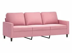 vidaxl Juego de sofás con cojines 2 piezas terciopelo Rosa