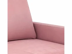 vidaxl Juego de sofás con cojines 2 piezas terciopelo Rosa
