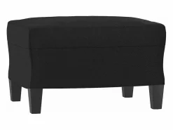 Best vidaxl Juego de sofás con cojines 4 piezas cuero sintético Negro