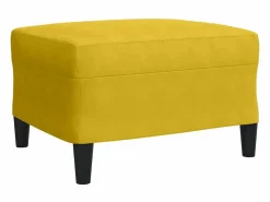 Best vidaxl Juego de sofás con cojines 3 piezas terciopelo Amarillo