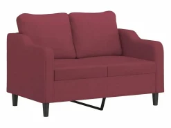 Online Juego de sofás con cojines 4 piezas tela tinto Conjunto Sofá Y Sillón