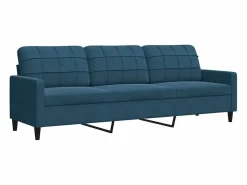 Clearance vidaxl Juego de sofás con cojines 4 piezas terciopelo Azul