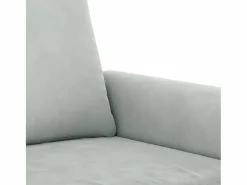 vidaxl Juego de sofás con cojines 2 piezas terciopelo claro Gris