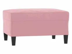 New Clicnbuy Juego de sofás con cojines 3 piezas terciopelo Rosa