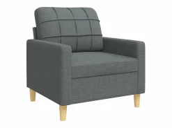 Clicnbuy Juego de sofás con reposapiés 4 piezas tela oscuro