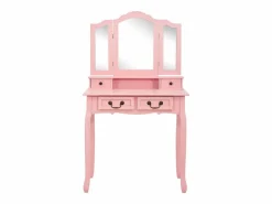Online Juego de tocador y taburete madera paulownia 80x69x141 cm ES683065 Rosa