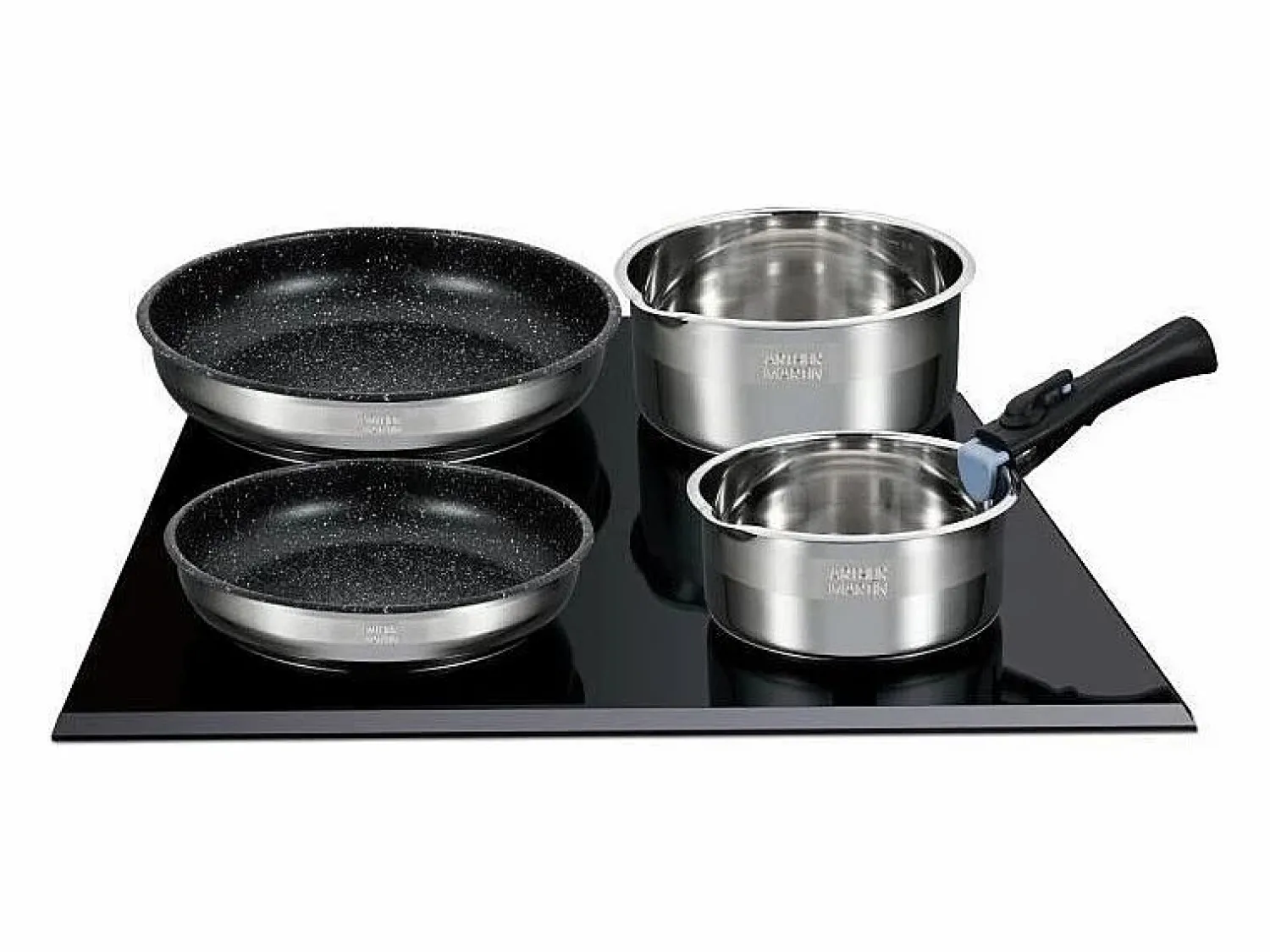 Outlet Juego de utensilios de cocina de acero inoxidable para inducción - 15 piezas - Mango extraíble - Apto para todo tipo de cocinas, Material Y Utensilios De Cocina