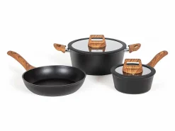 Best Juego de utensilios de cocina de aluminio para inducción de 5 piezas: 1 cacerola de Ø 16, 1 sartén de Ø 24, 1 olla de Ø 24 Material Y Utensilios De Cocina