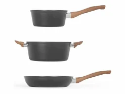 Best Juego de utensilios de cocina de aluminio para inducción de 5 piezas: 1 cacerola de Ø 16, 1 sartén de Ø 24, 1 olla de Ø 24 Material Y Utensilios De Cocina