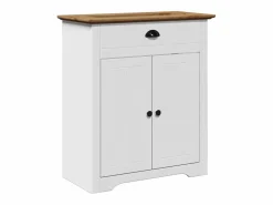Juego muebles baño BODO 4pzas madera maciza pino marrón Estantería Sobre Inodoro