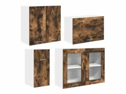 Juegos de muebles de cocina con cajón Lyon 8 pcs Roble ahumado Cocina Completa
