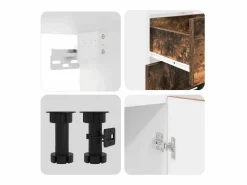 Juegos de muebles de cocina con cajón Lyon 8 pcs Roble ahumado Cocina Completa