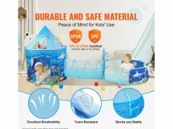 Outlet Juegos de Tienda y Túneles SucceBuy para Niños, Regalo para Bebés Varones y Niñas, Azul Océano Cabaña Infantil
