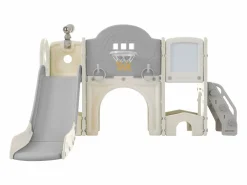 Juguete de escalada para niños 10 en 1 con tobogán, independiente, para escalar y perforar, verde