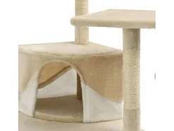 Garden Furniture Junction City Rascador para gatos con poste de sisal 203 cm y blanco