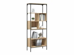 Garden Furniture Jytte Librería 5 estantes madera de ingeniería roble 76x33x188,5 cm