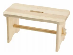 Online KADAX Taburete de cocina de madera, taburete, silla, plataforma maciza de 39 cm, Ryczka Marru00f3n