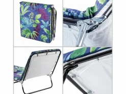 Sale KADAX Tumbona de jardín Tumbona turística Cojín para Cama de jardín Cómodo 66x190 cm Multicolor