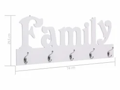 Garden Furniture Kadri Perchero de pared FAMILY 74x29,5 cm