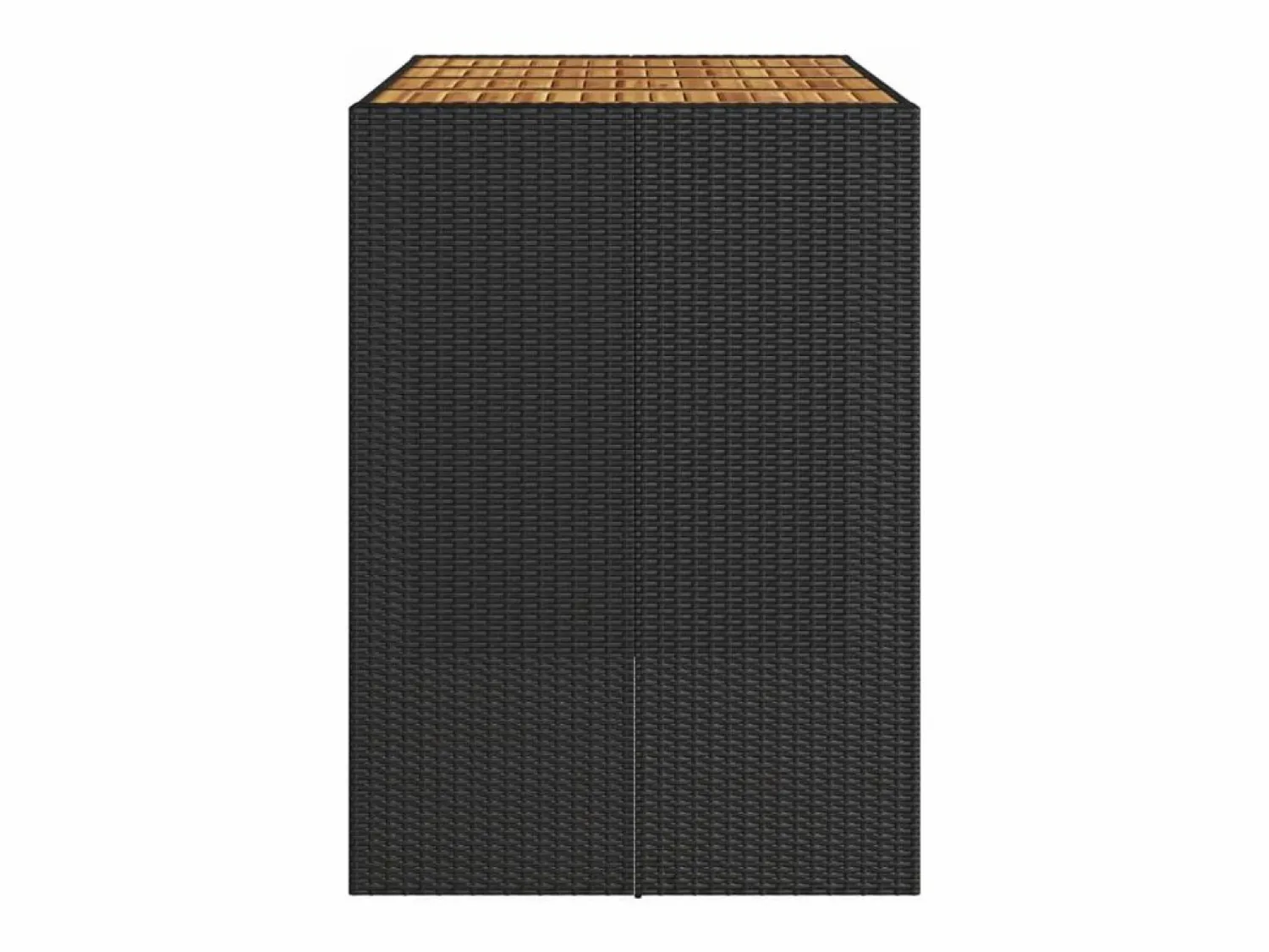 Sale Garden Furniture Karaca Mesa alta jardín superficie madera ratán PE 145x80x110 cm Negro