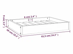 Sale Karlee Cama para perros madera maciza de pino 61,5x49x9 cm Cama De Animales De Compañía