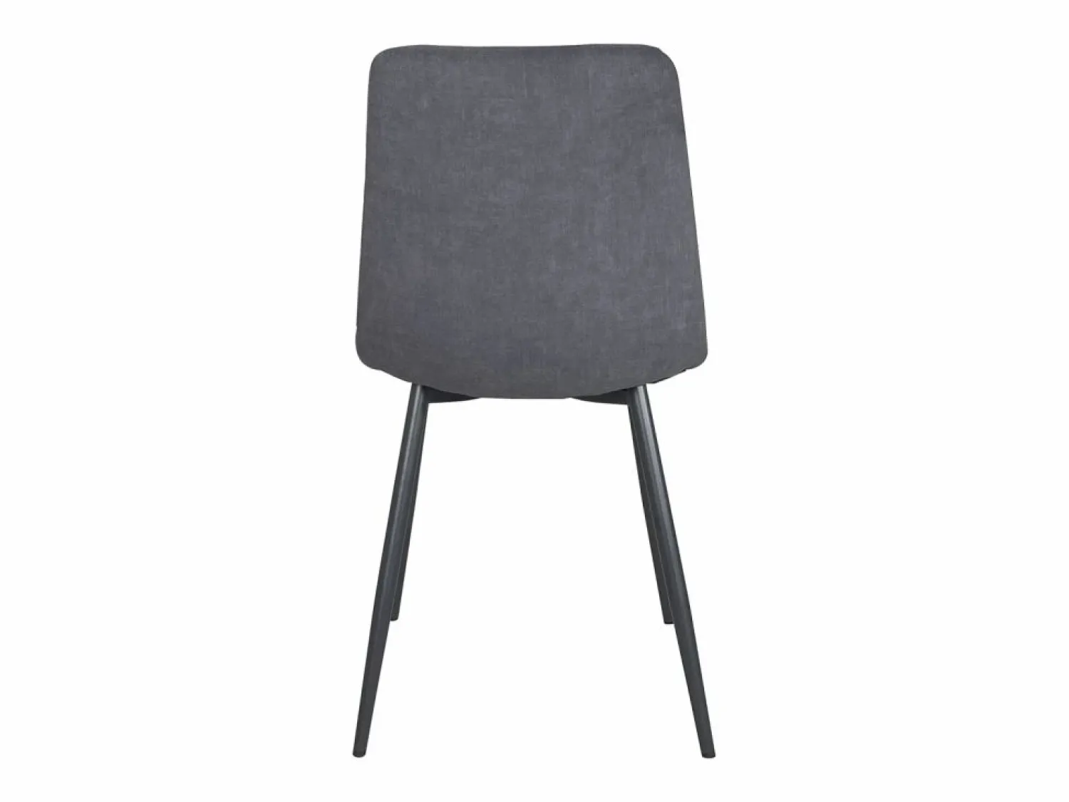Kayelles Lote de 4 sillas de comedor de diseño, asiento de tela acolchada, patas metálicas negras DILA Gris