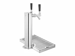 New Kit de Columna de Cerveza SucceBuy, Kit de Columna de Cerveza con Doble Grifo, Distribuidor de Cerveza y Bebidas de Acero Inoxidable, para Bar Restaurante Plateado