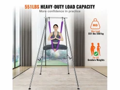 Kit de Columpio de Yoga SucceBuy, con Soporte y Hamaca Aérea, Capacidad de 250 kg, Armazón de Yoga