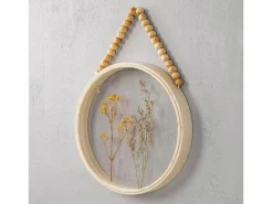 Kit de creación de marco redondo de madera con flores secas
