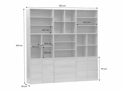 Online Kit estantería o biblioteca modular con 9 secciones Librería