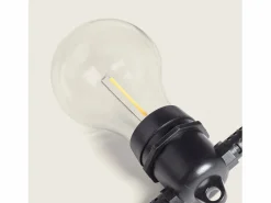 Ledkia Kit Guirnalda Luces Exterior 10m + 10 Bombillas Filamento LED E27 24V