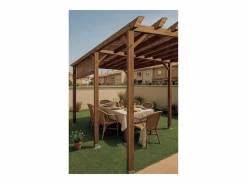 NORTENE Kit pérgola madera 4x3.6x2.4 m + postes 9x9 4X3.60 M