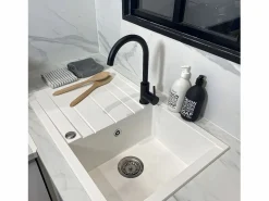 Best Essebagno Kiwo mezclador para fregadero Negro