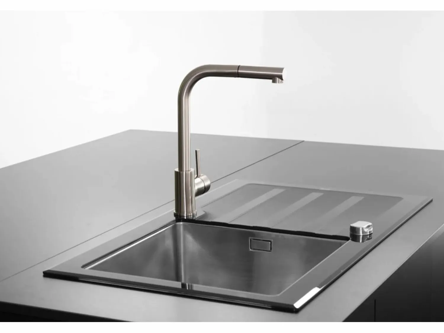 Kiwo Mezclador para fregadero con ducha extraíble, estilo acero inoxidable Grifo De Cocina