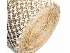 New La Cesta de Macramé con Costura Cruzada - L Cesta