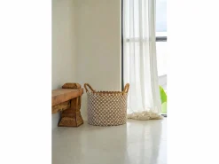 Discount Bazar Bizar La Cesta de Macramé con Costura Cruzada - S Multicolor