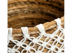 Discount Bazar Bizar La Cesta de Macramé con Costura Cruzada - S Multicolor
