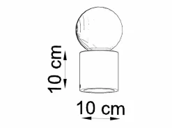 Sollux Lighting Lampada da Tavolo Cilindrica Lampada da Tavolo Legno Naturale E27 Lámpara de Mesa Cilíndrica Lámpara de Mesa Madera Natural E27